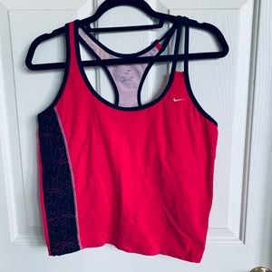 Pink and navy Nike athletic top